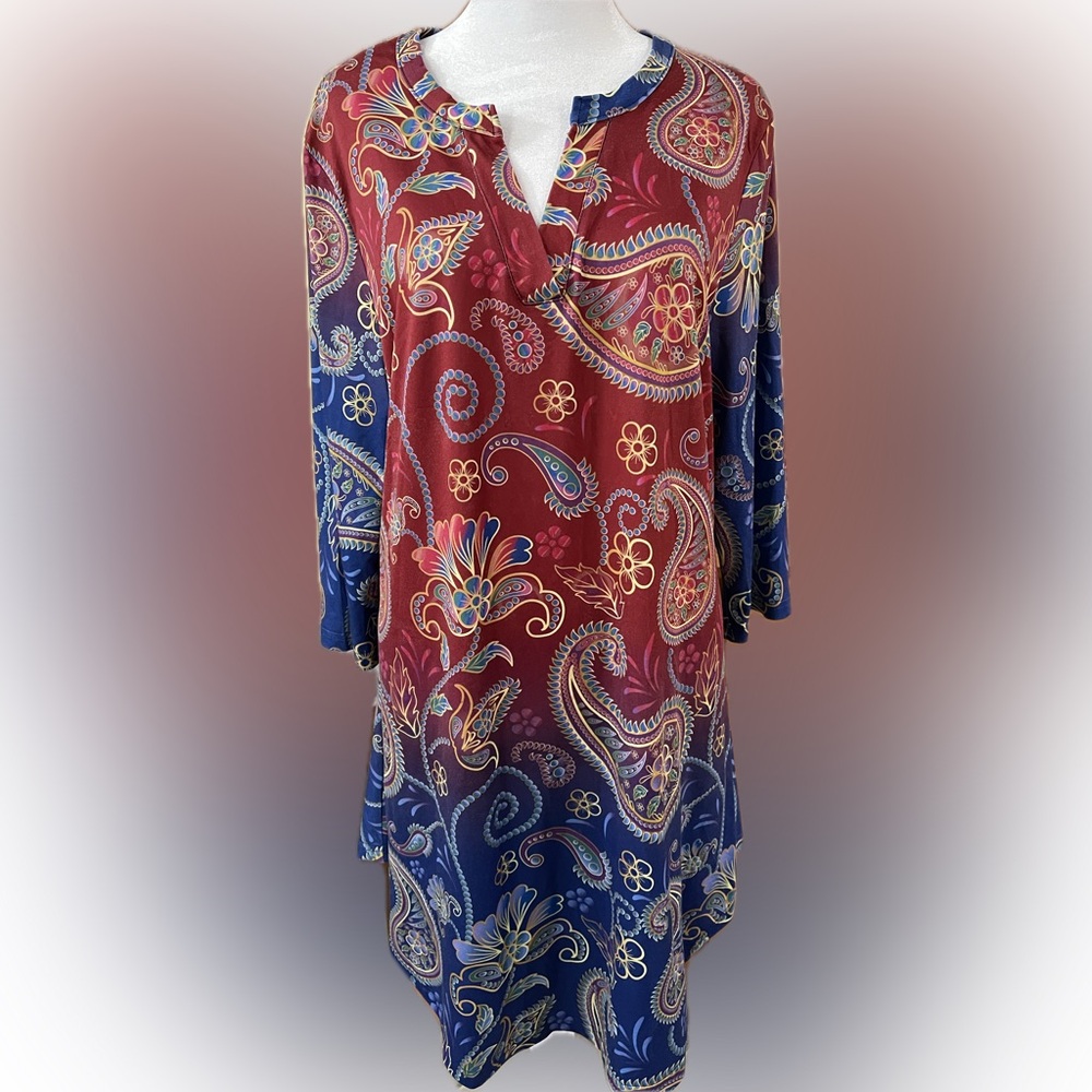Simply Aster Firmiana Size Xl Long Sleeve Dress